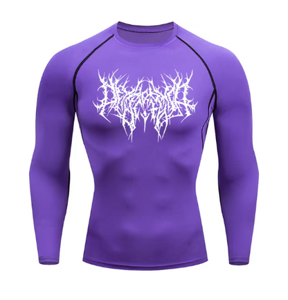 Unlock your ultimate physique with the Shadow Core Compression Rashguard. Engineered for those who embrace the dark gym aesthetic, this premium training shirt combines aggressive style with elite performance.  Why you'll love it: • Ultra-Compression Fit: