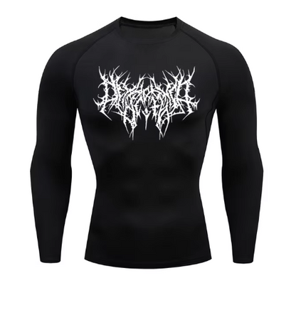 Unlock your ultimate physique with the Shadow Core Compression Rashguard. Engineered for those who embrace the dark gym aesthetic, this premium training shirt combines aggressive style with elite performance.  Why you'll love it: • Ultra-Compression Fit: