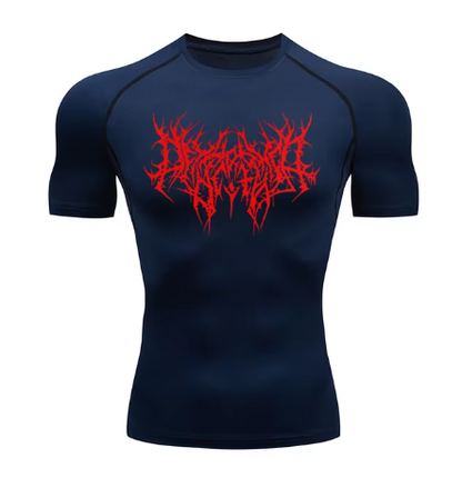 Unlock your ultimate physique with the Shadow Core Compression Rashguard. Engineered for those who embrace the dark gym aesthetic, this premium training shirt combines aggressive style with elite performance.  Why you'll love it: • Ultra-Compression Fit: